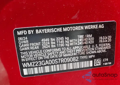 2025 Mini Countryman Cooper S z USA, uszkodzony, nr VIN WMZ23GA00S7R09082